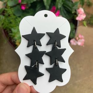Clay Polymer “Star Power” Dangle Earrings
